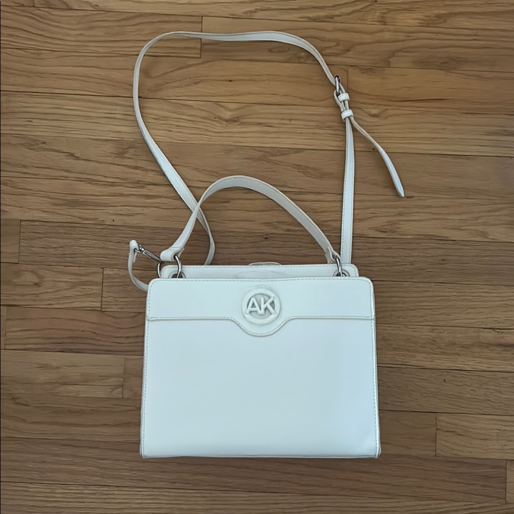 Anne Klein White Shoulder Bag